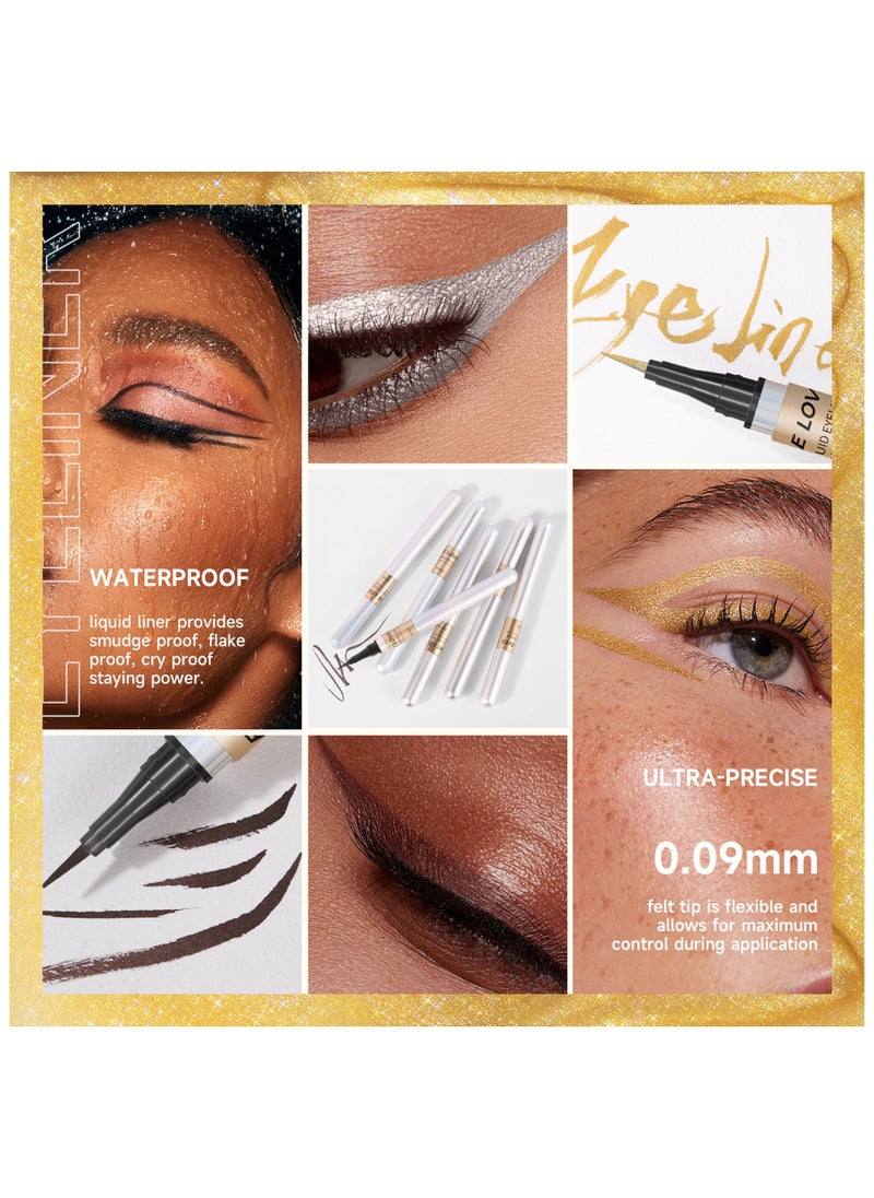 Sheloves Liquid Eyeliner Long-Wearing Sweat-And Humidity-Resistant Smudge-Proof Waterproof Ultra-Fine Multi-Functional Eyebrow Pencil & Eyeliner Multiple Use (03)  - Image 3