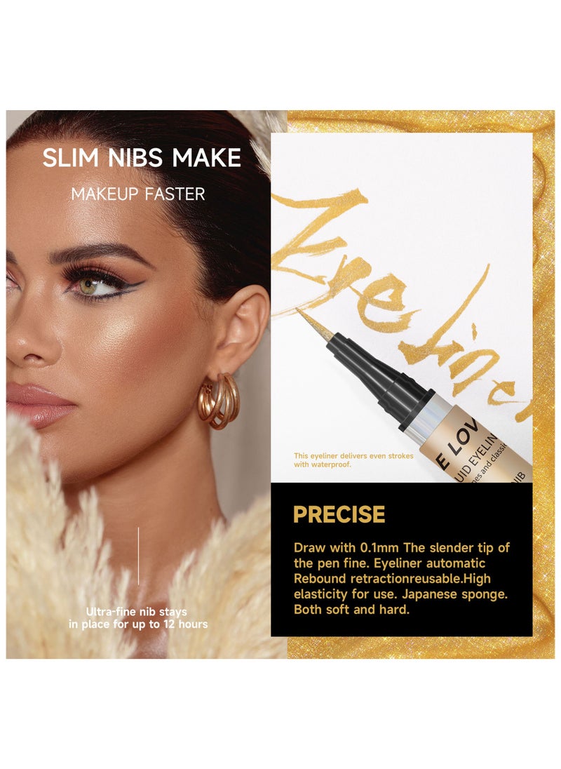 Sheloves Liquid Eyeliner Long-Wearing Sweat-And Humidity-Resistant Smudge-Proof Waterproof Ultra-Fine Multi-Functional Eyebrow Pencil & Eyeliner Multiple Use (03)  - Image 5