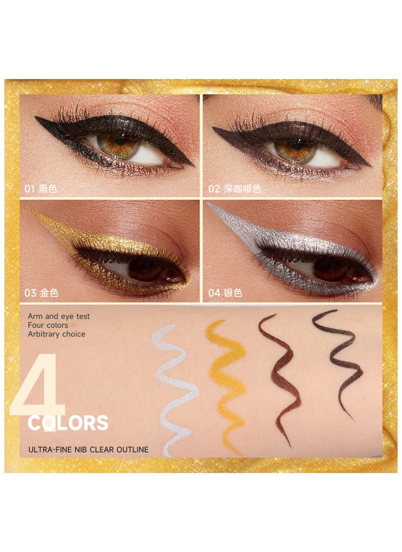 Sheloves - Liquid Eyeliner Long-Wearing Sweat-And Humidity-Resistant Smudge-Proof Waterproof Ultra-Fine Multi-Functional Eyebrow Pencil & Eyeliner Multiple Use (03) - Image 1