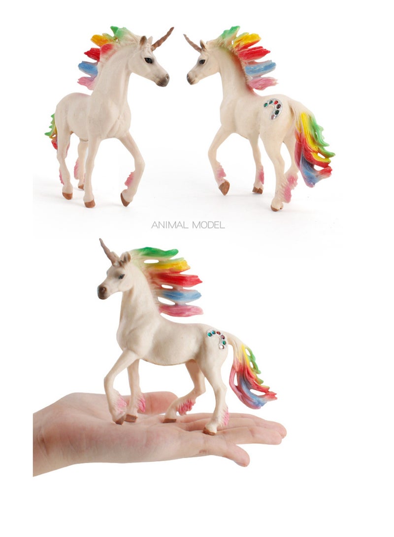Unicorn Toy for Girls and Boys with Glitter and Rhinestone Details, Suitable for Children Over 5 Years Old, Multi-Colored Desktop Ornaments (Running Unicorn with Rhinestones) - Image 3