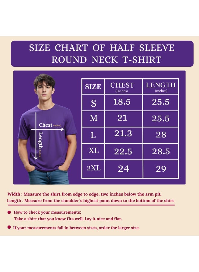 PRINTSHOP4ME Pack of 5 Adult T-Shirts for Men's - Round Neck Short Sleeve Tshirt - 5-Pack Crew Neck Tshirt - Image 3