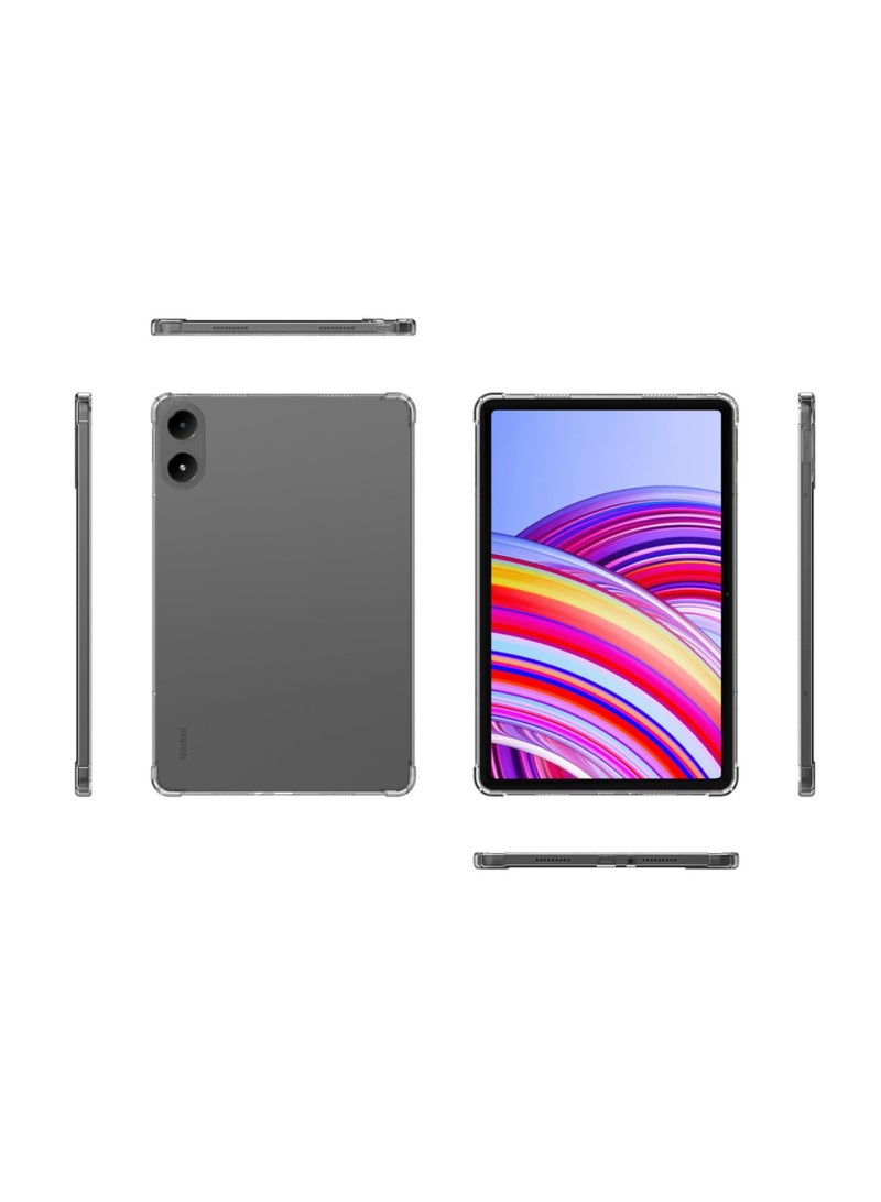 Aookay [1+1] Compatible with Xiaomi Redmi Pad Pro 12.1" Case, Airbag Drop Protection, Soft Flexible Silicone TPU Shockproof and Anti-Yellowing, Scratch Resistant Transparent Case  - Image 2