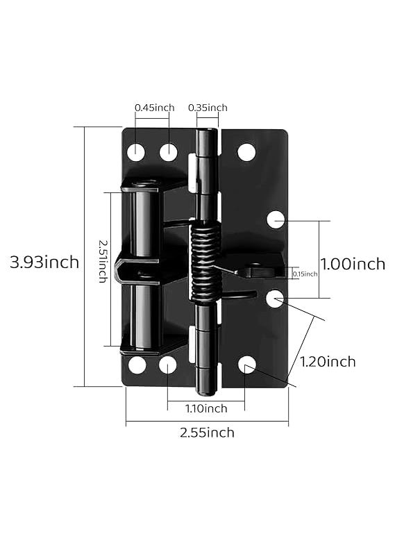 SHOPECOM SHOPECOM 3 in 1 Automatic Door Closer Hinge Lock Hinge Door Closer Automatic SelfClosing Hinge Heavy Duty Cabinet Hinges Door 90 Degree Positioning Spring for Gate Kitchen Cabinet ClosetPack of 1  - Image 5