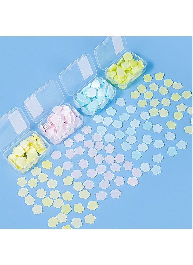 Geustos - 600 Petal Soap Sheets, Portable and Dissolvable Soap Paper Sheets for Hand Washing and Cleaning, Perfect for Children and Adults on Outdoor Travel and Camping Hiking6 Box Set - Image 1