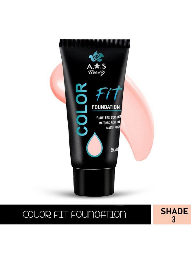 adbeni Color Fit Matte Foundation 60Ml | Flawless Finish & Water Resistant | Oil-Free Makeup & Full Coverage | Smooth Texture, Long-Lasting & 100% Vegan | All Skin Types (Shade-03) - Image 2