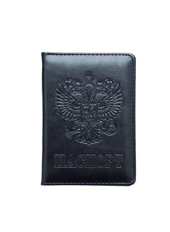 We Happy Travel Passport ID Card Wallet Holder Cover RFID Blocking Leather Purse Case Russia  - Image 1