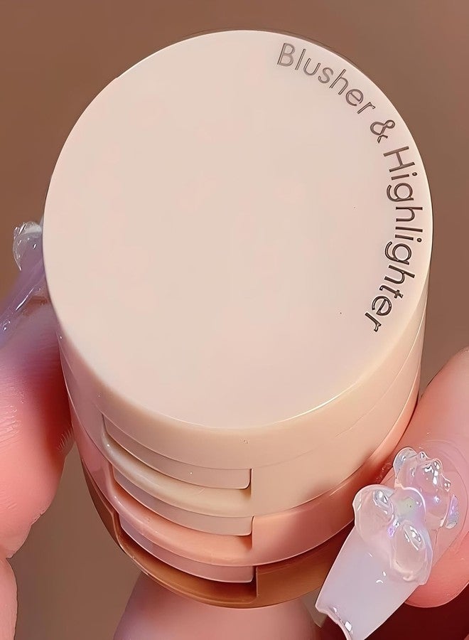 MagicHuda Magic Huda 3 in 1 face blusher + highlihger with mini compact palette | travel friendly mini face blush and highlihter palette (2) - Image 5