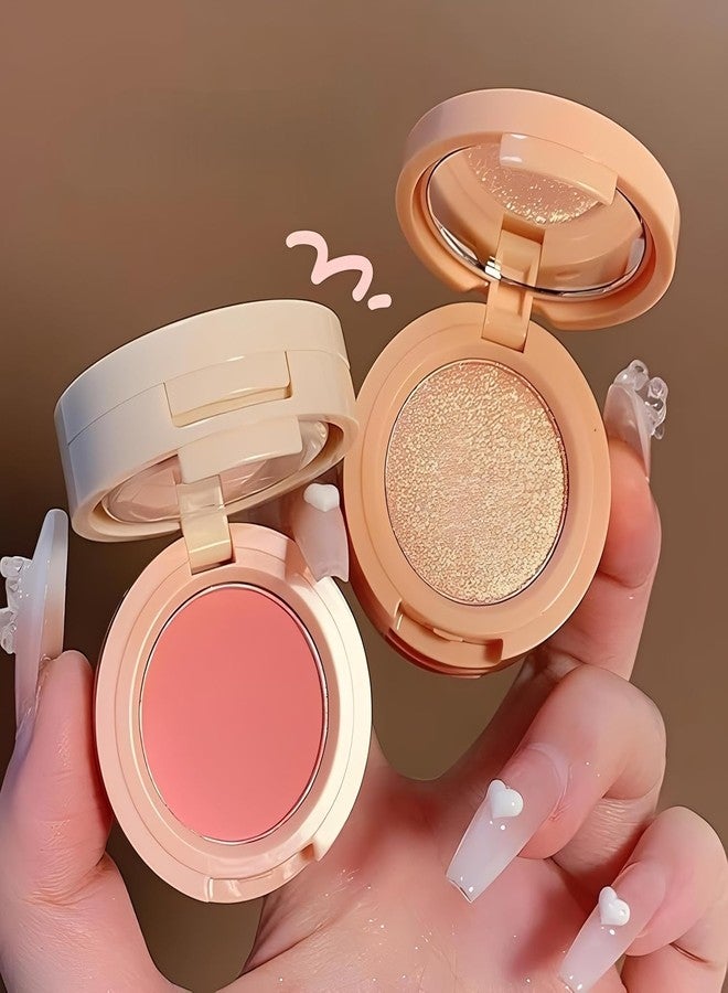 MagicHuda Magic Huda 3 in 1 face blusher + highlihger with mini compact palette | travel friendly mini face blush and highlihter palette (2) - Image 3