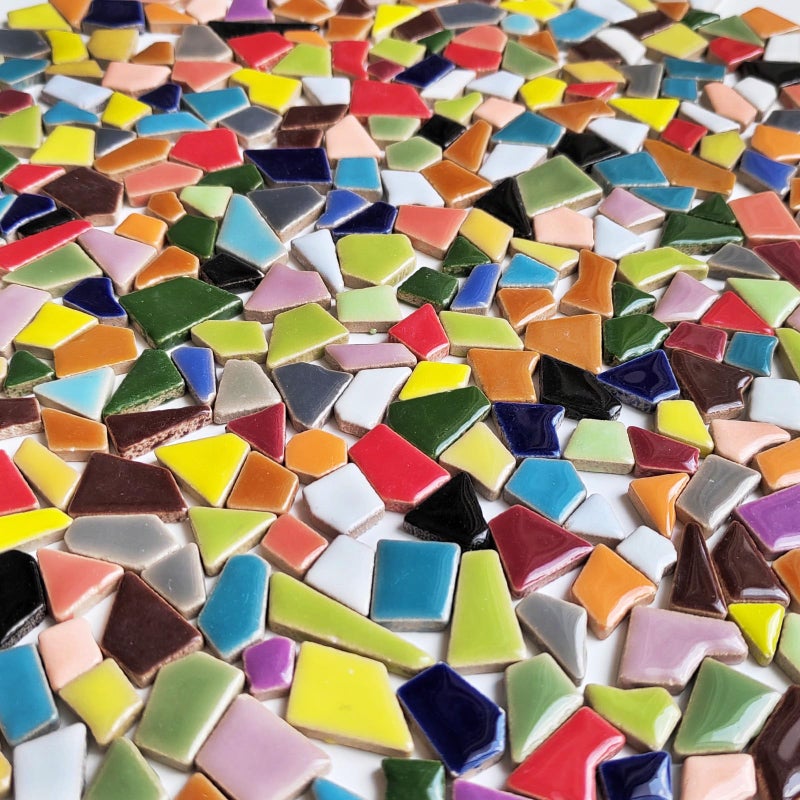 Aonuoao Irregular Ceramic Mosaic Tiles for Crafts Mosaic Tiles for Crafts Bulk Mosaic Pieces for Crafts Mosaic Making Decoration and More