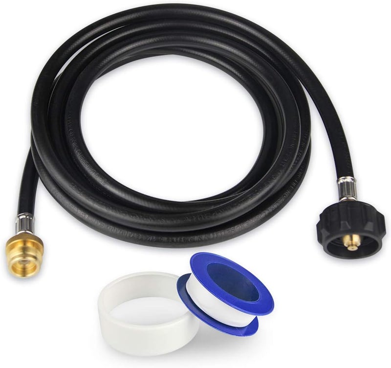 KOMAN Propane Hose,8FT Propane Tank Adapter, Propane Adapter 20lb to 1lb Converter, Propane Converter Hose for Coleman Grill, QCC1/Type1 Tank, Buddy Heater, Coleman Camping Stove - Image 1