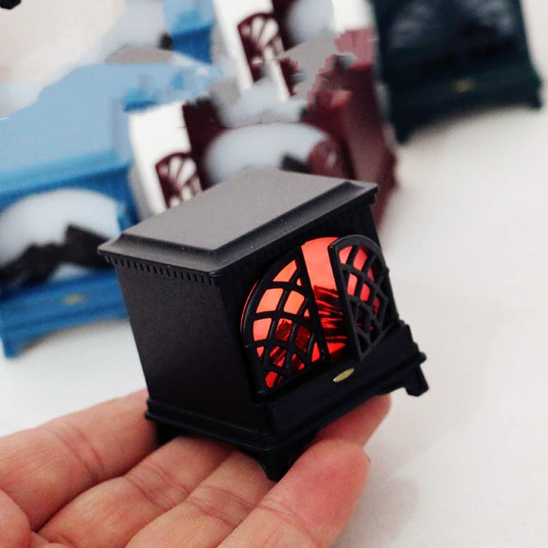 SXFSE Dollhouse Decoration Accessories 112 Dollhouse Simulation 1 Pc Mini Bright Fireplace Christmas Decoration - Image 1