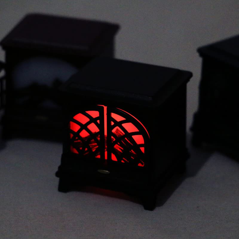 SXFSE Dollhouse Decoration Accessories 112 Dollhouse Simulation 1 Pc Mini Bright Fireplace Christmas Decoration - Image 4
