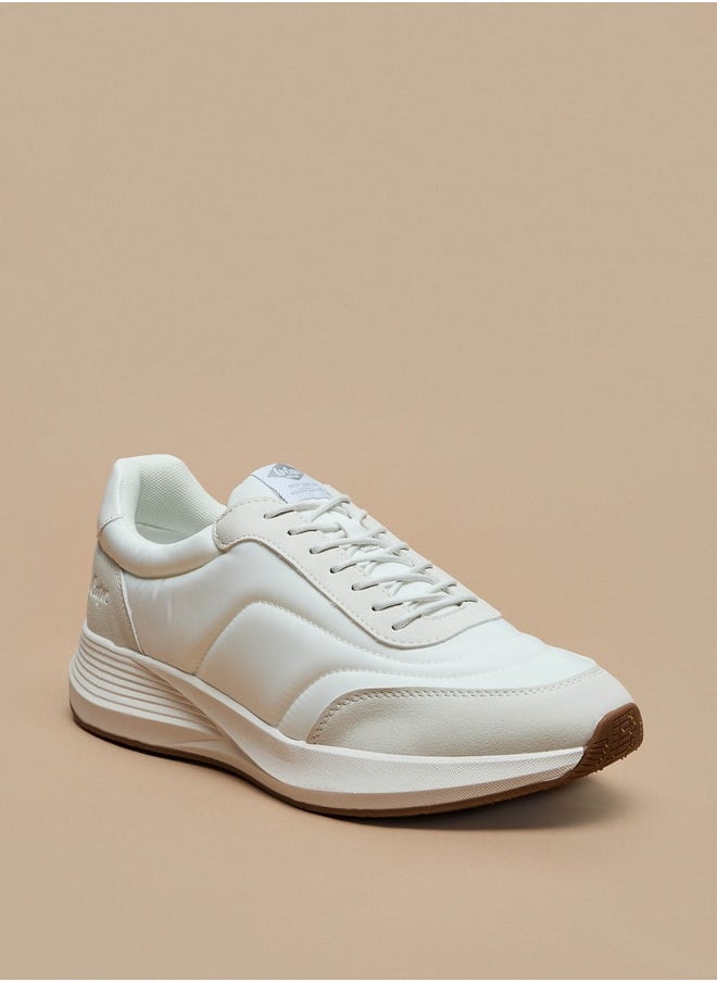Lee Cooper Men's Panelled Sneakers with Lace-Up Closure  - Image 1