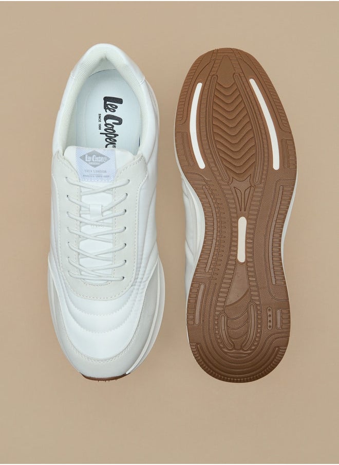 Lee Cooper Men's Panelled Sneakers with Lace-Up Closure  - Image 4