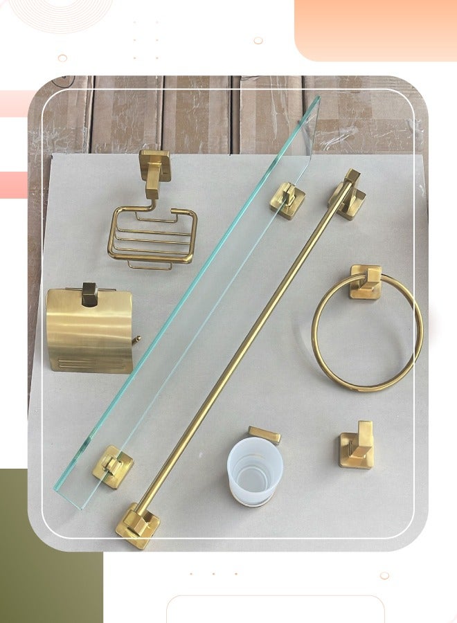 Frizone Italian accessories Frizon for bathroom, gold color, model number fac01 - Image 1