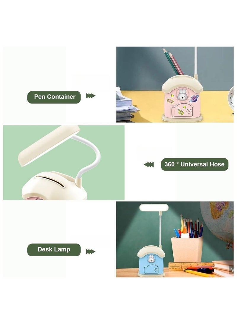 Generic Cute Cartoon Rechargeable LED Table Lamp, Adjustable Brightness & USB Charging, LED Table Reading Light & Night Light for Kids Room with Children's Money Box (Multicolour)  - Image 3