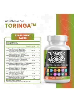 Clean Nutraceuticals Turmeric Curcumin 30000Mg Ginger 3000Mg Moringa 50000Mg Boswellia 3000Mg Saffron 2000Mg Joint Support Supplement For Women And Men With Ceylon Cinnamon Quercetin Tart Cherry Made In Usa 120 Caps  - Image 5