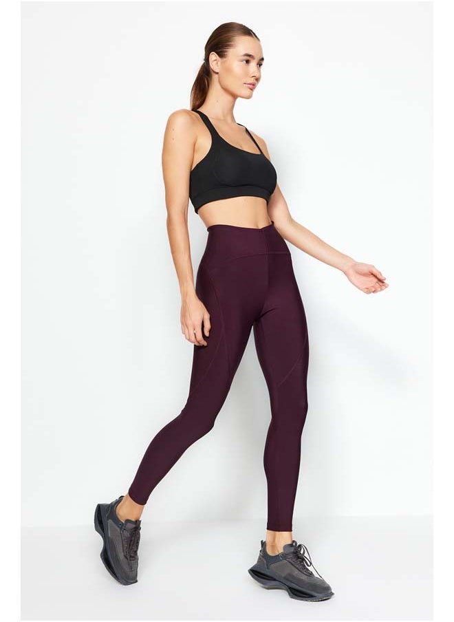 trendyol Dark Damson Compression Full Length Knitted Sports Leggings TWOSS21TA0023  - Image 1