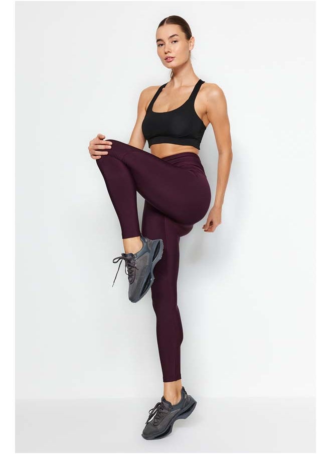 trendyol Dark Damson Compression Full Length Knitted Sports Leggings TWOSS21TA0023  - Image 2