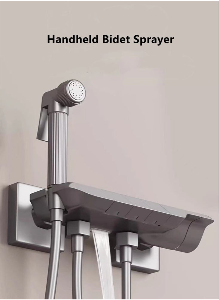 Kutis 1-Set Shower System Triple Function Bathroom Shower Head Faucet With Sprayer Grey  - Image 2