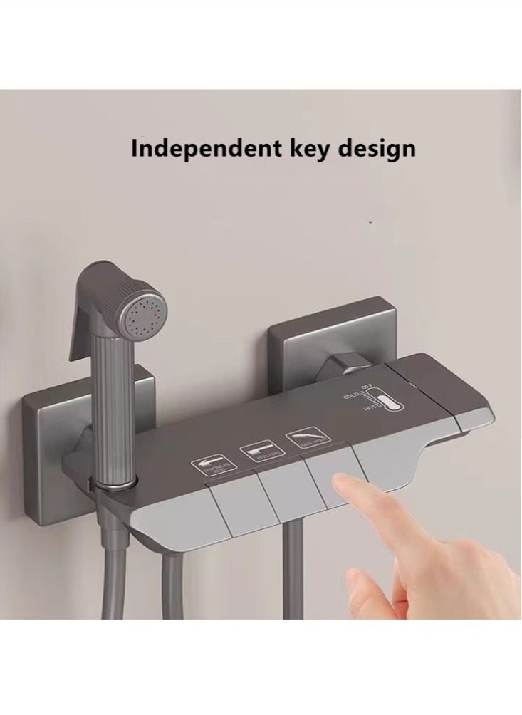 Kutis 1-Set Shower System Triple Function Bathroom Shower Head Faucet With Sprayer Grey  - Image 3