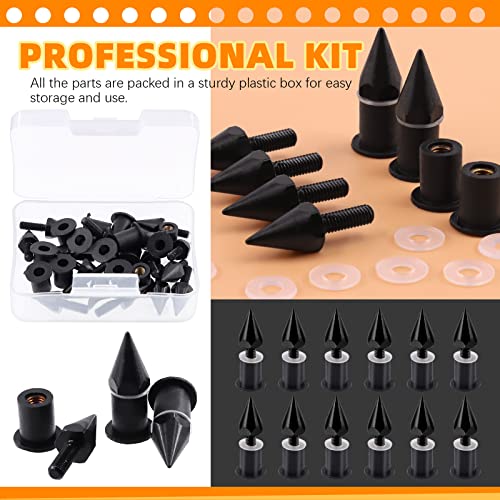 Rustark 15Pcs Aluminum Spike Motorcycle Windscreen Bolts Windshield Screws Replacement (Black) - Image 4