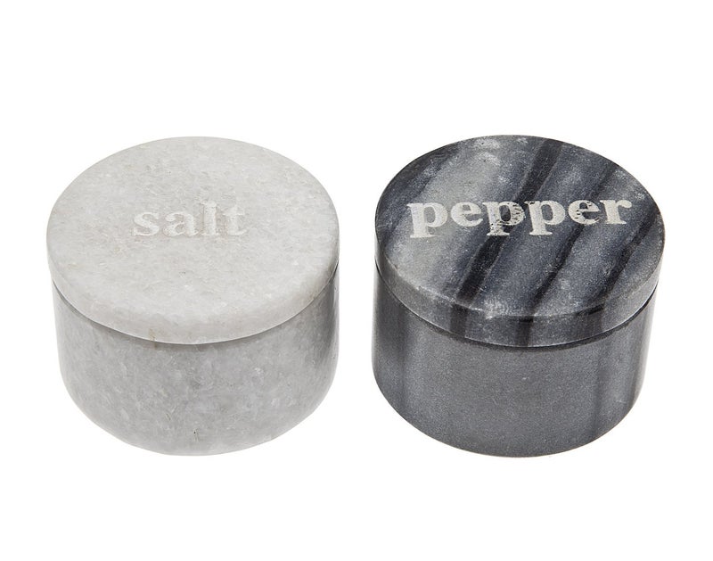 Godinger Salt Pepper Set Marble Salt Pepper Kitchenware White Black