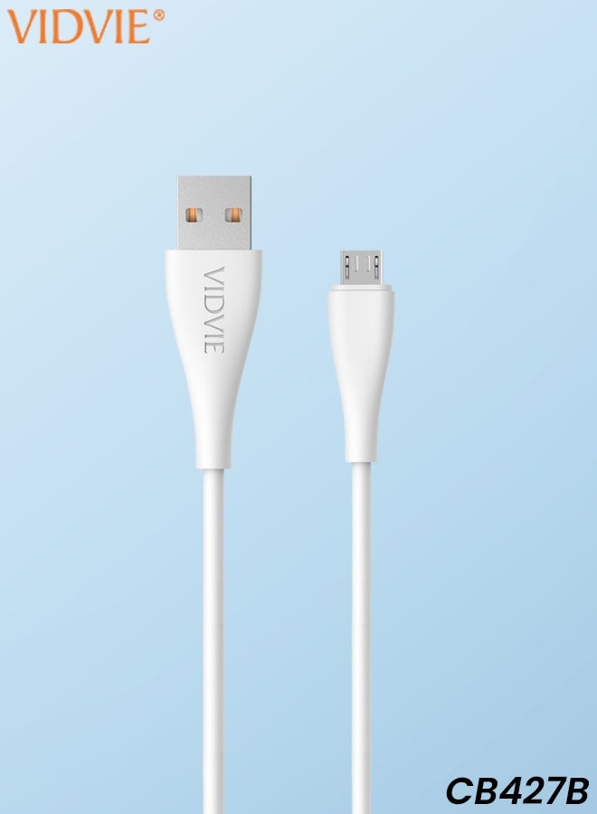 فيدفي كابل شحن مايكرو يو إس بي بطول متر واحد مع دعم الشحن السريع، كابل بيانات مرن متين للهواتف الذكية وبنوك الطاقة وأشرطة الرقبة وسماعات الأذن ومكبرات الصوت، مزامنة عالية السرعة، موصلات قوية، خرج مستقر، حماية شحن آمنة، CB427B - Image 1