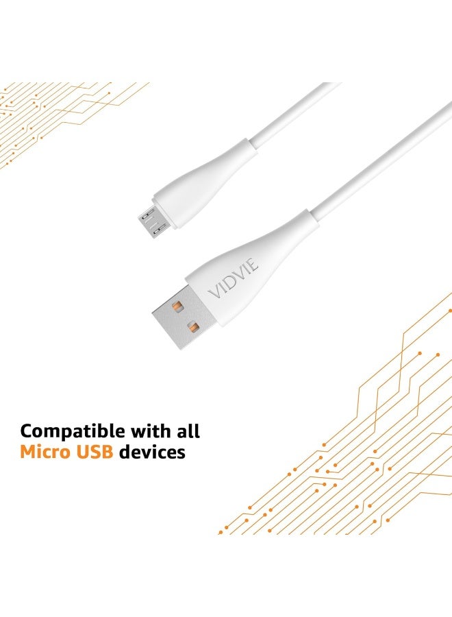 فيدفي كابل شحن مايكرو يو إس بي بطول متر واحد مع دعم الشحن السريع، كابل بيانات مرن متين للهواتف الذكية وبنوك الطاقة وأشرطة الرقبة وسماعات الأذن ومكبرات الصوت، مزامنة عالية السرعة، موصلات قوية، خرج مستقر، حماية شحن آمنة، CB427B - Image 3
