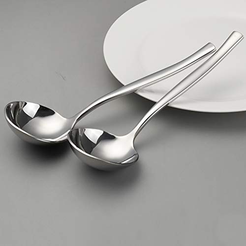 Vababa 4-Piece Stainless Steel Gravy Soup Spoon, Small Soup Ladle Set - Image 4