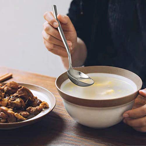 Vababa 4-Piece Stainless Steel Gravy Soup Spoon, Small Soup Ladle Set - Image 5