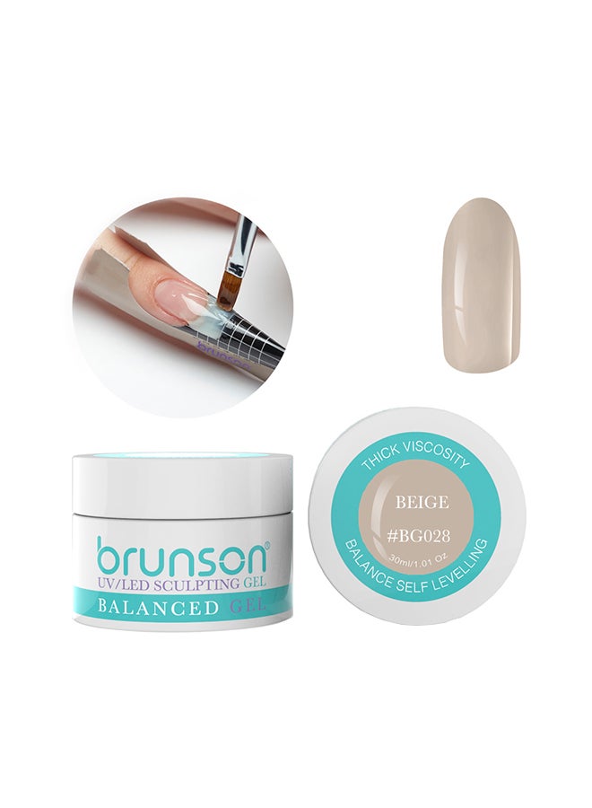 brunson Sculpting Camouflage Uv Builder Gel Balanced Level Gel Uv Sculpting Nail Gel System 30Ml Beige Bg028