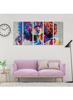 Paper Plane Design PAPER PLANE DESIGN Painting for Wall Decoration Split Multiple Panels Art for Living Room Bedroom Hotel Office. Size 27 x 50 in (B)  - Image 1