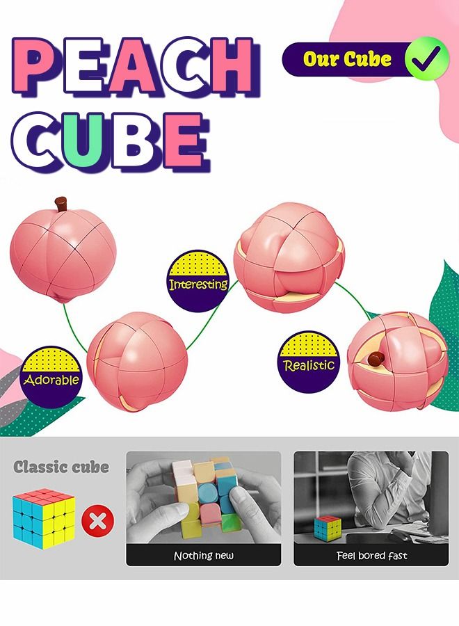 GROIC Fruit Cube Puzzle, 3D Fruit Cubes, Peach Cubes, Educational Toys for Children, Anti-stress And Anti-anxiety Educational Games, Early Childhood Education Toys - Image 4
