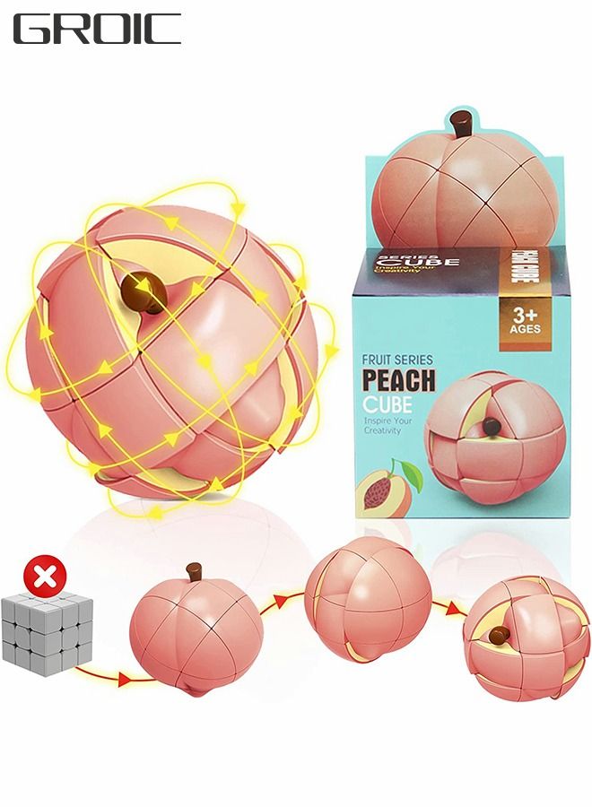 GROIC Fruit Cube Puzzle, 3D Fruit Cubes, Peach Cubes, Educational Toys for Children, Anti-stress And Anti-anxiety Educational Games, Early Childhood Education Toys - Image 1