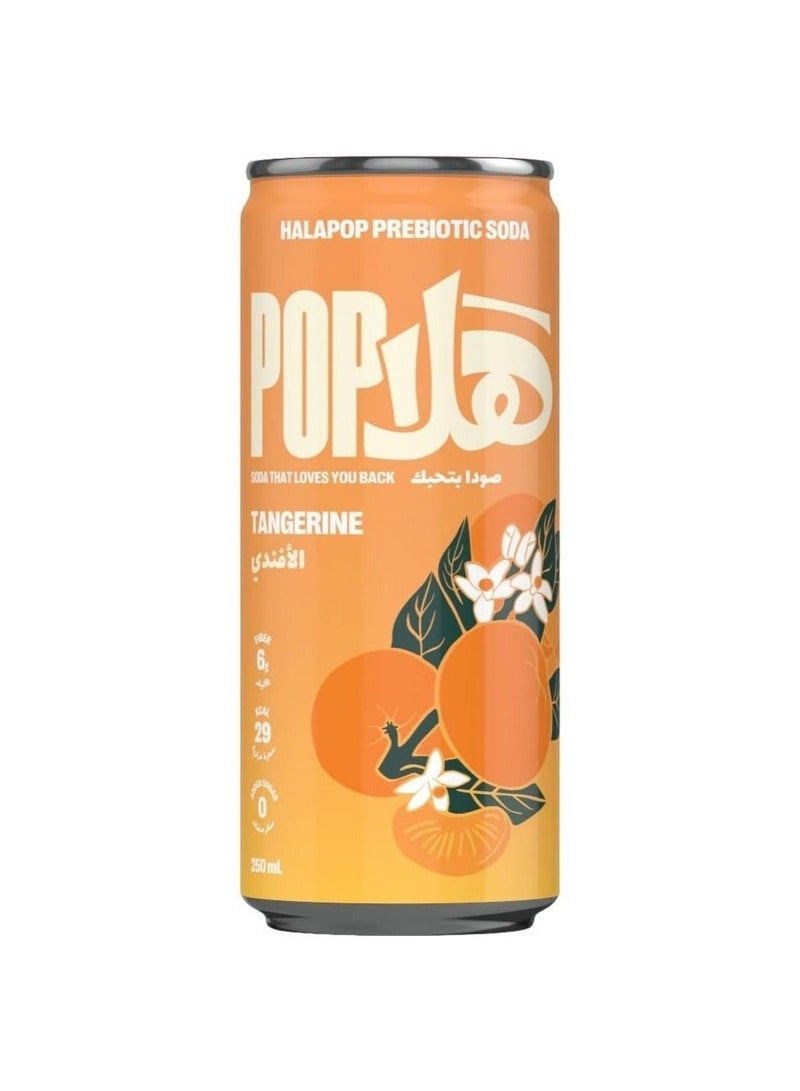 HalaPop Prebiotic Soda Tangerine, 6g Plant-Based Fiber, High in Vitamin C, No Added Sugar Sparkling Drink (4 x 250ml) - Image 3