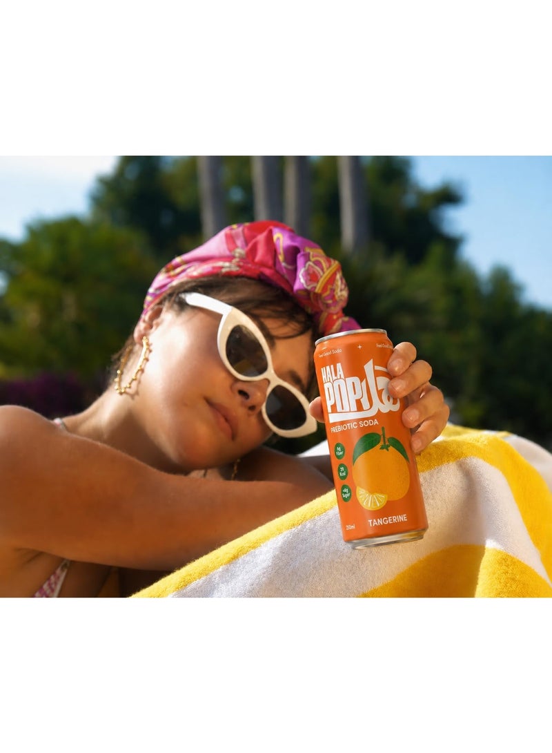 HalaPop Prebiotic Soda, Tangerine - An All Natural, Sparkling Prebiotic Beverage With Plant Based Fiber To Support Gut Health And Digestive Wellness |No Added Sugar - 4 Pack (250 ml each) - Image 5