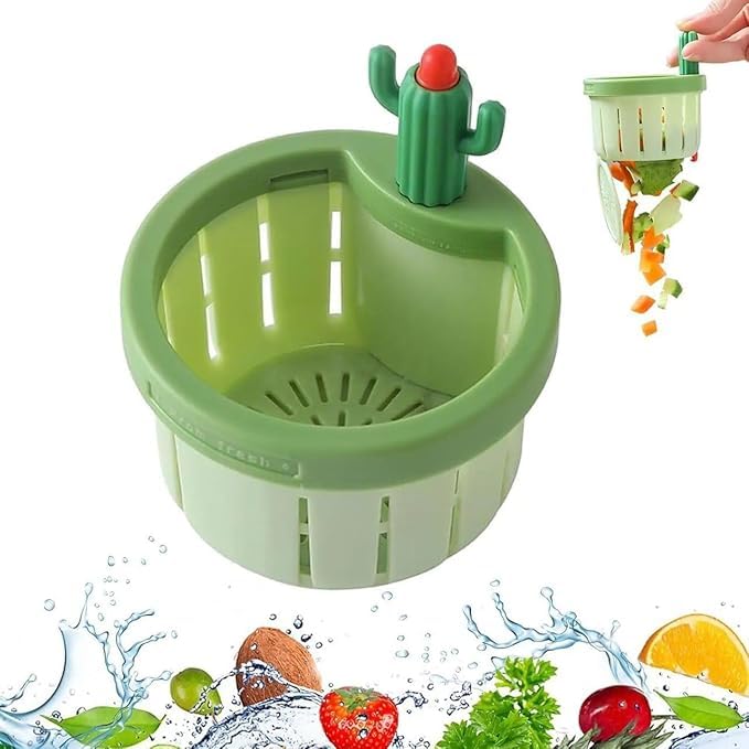 ZAEGO Multi-Functional Plastic Cactus Kitchen Sink Drain Strainer, Automatic Dumping Pressing Sink Filter, Basket Kitchen Waste Collector Accessories Sink Drain Filter Stopper.(Multicolor) - Image 1