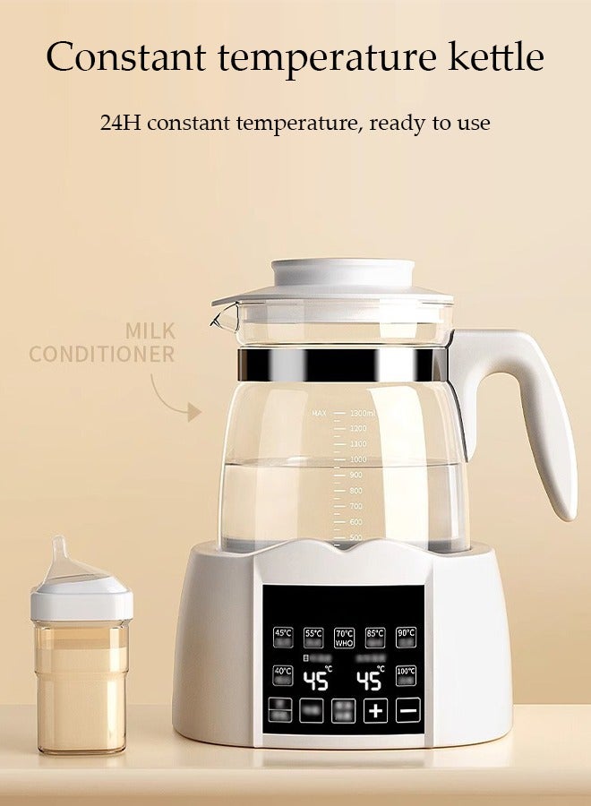 DUNISO Thermostatic kettle, home baby milk regulator, baby intelligent insulated kettle with night light, used for dechlorination, thawing, tea brewing, milk mixing, boiling,1000ml，18 * 26cm - Image 2