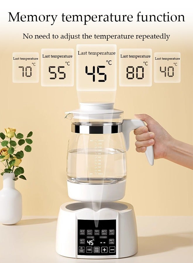 DUNISO Thermostatic kettle, home baby milk regulator, baby intelligent insulated kettle with night light, used for dechlorination, thawing, tea brewing, milk mixing, boiling,1000ml，18 * 26cm - Image 5