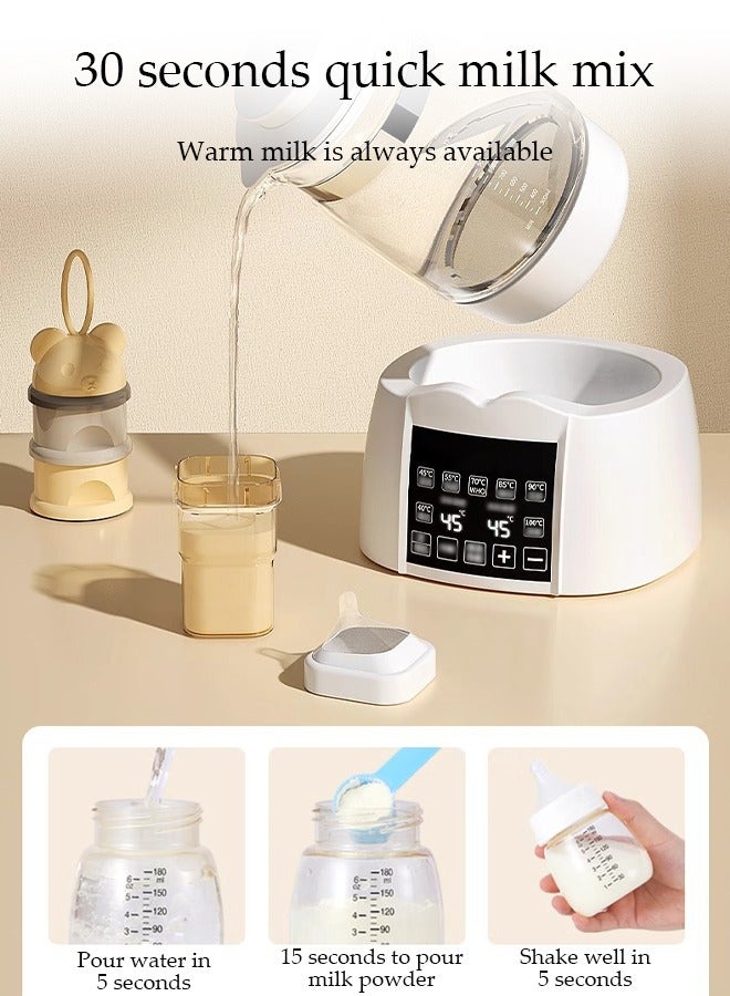 DUNISO Thermostatic kettle, home baby milk regulator, baby intelligent insulated kettle with night light, used for dechlorination, thawing, tea brewing, milk mixing, boiling,1000ml，18 * 26cm - Image 4