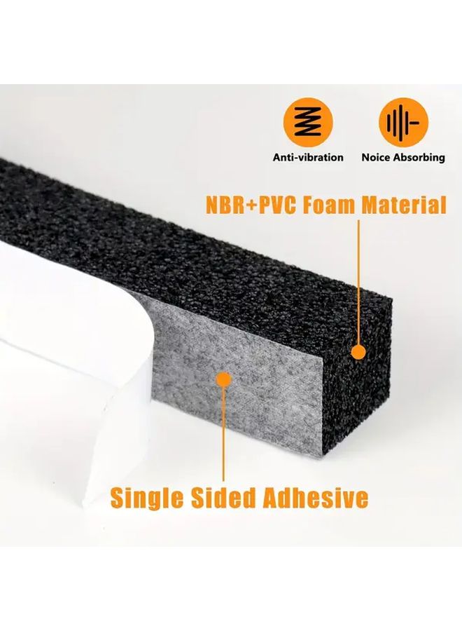 2 Rolls 0.988 x 6.79 Feet Foam Window AC Seal Strip Door Weatherstrip Insulation Gasket - Image 4