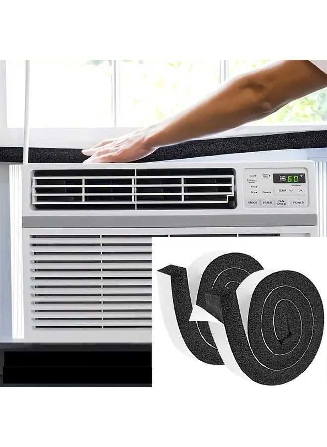 2 Rolls 0.988 x 6.79 Feet Foam Window AC Seal Strip Door Weatherstrip Insulation Gasket - Image 2