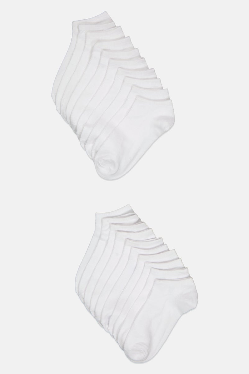 Spoiled Angel Women 20 Pack Textured Socks, White - Image 1