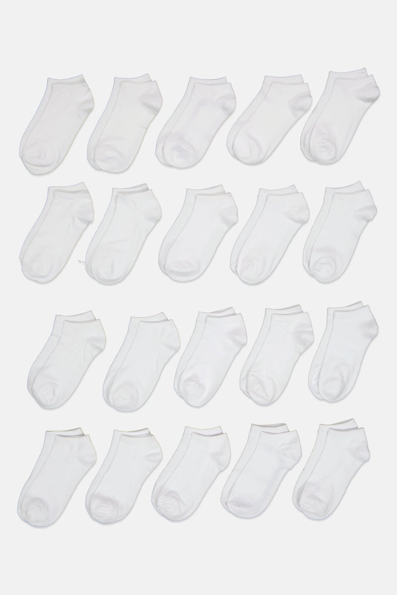 Spoiled Angel Women 20 Pack Textured Socks, White - Image 3