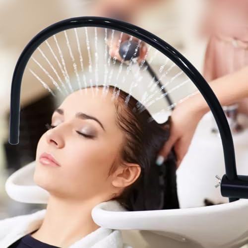 enttgo Head Spa Waterfall Equipment with Pump Spa Shower Head Portable Adjustable Water Pressure - fits Salon Spa Beauty Salon Barbershop Hair Care Physiotherapy Shop Strong and wear-Resistant BLACK - Image 3