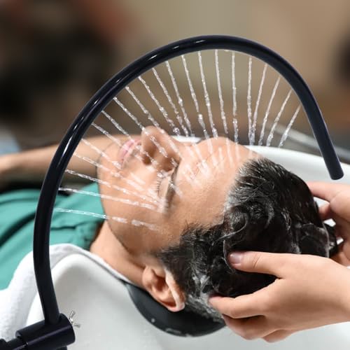 enttgo Head Spa Waterfall Equipment with Pump Spa Shower Head Portable Adjustable Water Pressure - fits Salon Spa Beauty Salon Barbershop Hair Care Physiotherapy Shop Strong and wear-Resistant BLACK - Image 2