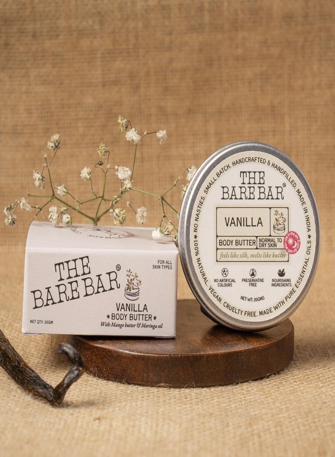 The Bare Bar Vanilla Body Butter for Dry Skin - 20gm | Intense Moisturization | Shea Butter Moisturizer with Mango Butter & Coconut Oil| No Chemicals & Parabens | For All Skin Types - Image 4