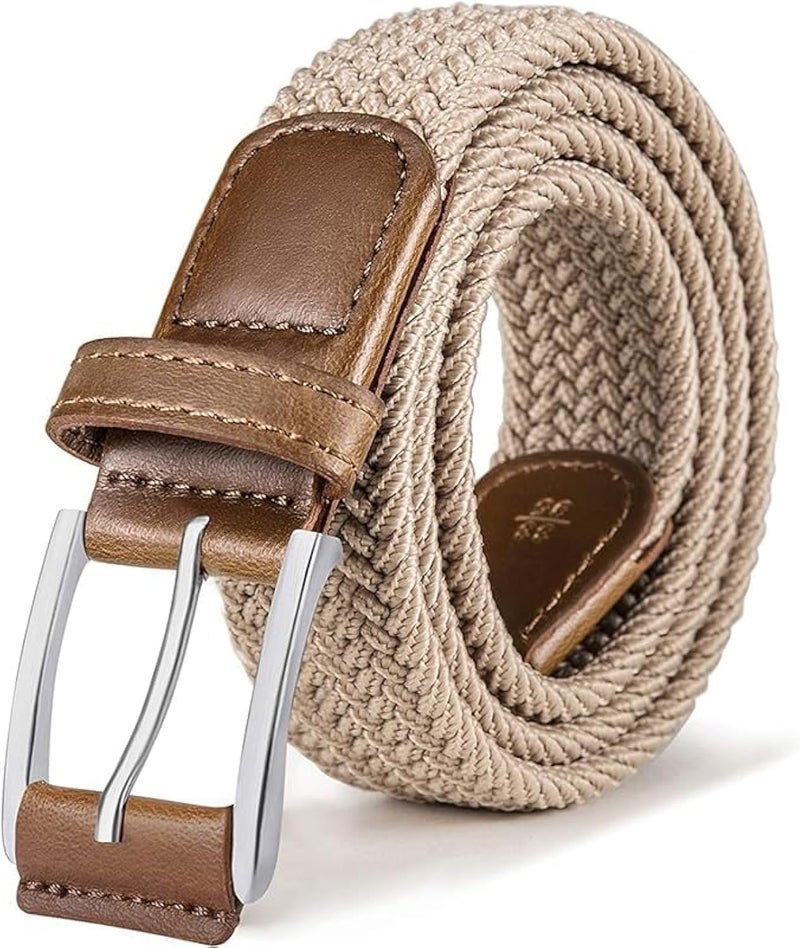 HZYH Men's Stretch Braided Canvas Belt - Comfortable, Durable &  Stylish - Image 1
