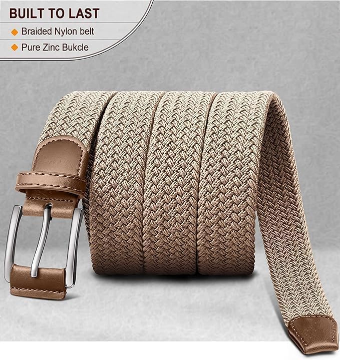 HZYH Men's Stretch Braided Canvas Belt - Comfortable, Durable &  Stylish - Image 5
